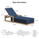 PURPLE LEAF Patio Lounge Chair Modern Outdoor Chaise Lounge with Adjustable Backrest Rattan Chaise Lounge Chairs for Pool Garden Backyard Beach