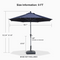 PURPLE LEAF Crank and Tilt Table Umbrella Outdoor Patio Market Umbrella with Visible Hand Crank System