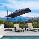 PURPLE LEAF Patio Cantilever Umbrella with Aluminum Offset Hanging for Pool Garden Deck