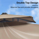 PURPLE LEAF Double Top 10 / 11 / 12 / 9 x 12 ft Square and Rectangle Outdoor Cantilever Umbrella