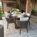 PURPLE LEAF Hailar Outdoor Dining Set for Family, Aluminum Outdoor Patio Table and Chairs Set with Olefin Cushions, Patio Furniture Set for Garden or Deck