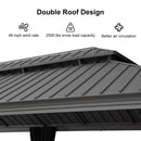 PURPLE LEAF Light Grey Metal Carport with Galvanized Steel Roof Heavy Duty Permanent Outdoor Car Shelter