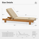 PURPLE LEAF Outdoor Daybed for Patio,  Poolside Chaise Lounge Bed with Cushion, Olefin Blend Fabric, Aluminum Frame Sunbed with Side Table for Deck and Backyard