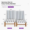 PURPLE LEAF Outdoor Teak Chaise Lounge Chair, Wood Grain Aluminum Outdoor Pool Lounge Chairs with Adjustable Backrest, Breathable Recliner for Patio, Poolside, Garden