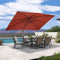 PURPLE LEAF Patio Cantilever Umbrella with Aluminum Offset Hanging for Pool Garden Deck
