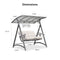 PURPLE LEAF Outdoor Deluxe Modern Swing Chairs with PVC Canopy, Swing for Patio Gadern Porch, Solar LED Light and Cushions Included