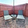 PURPLE LEAF Outdoor Chaise Lounge with Wheels Patio Lounge Chair Recliner