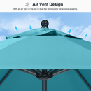 PURPLE LEAF Aluminum Outdoor Market Umbrella Patio Table Umbrella