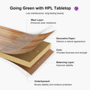 PURPLE LEAF 7 / 9 / 11 pcs Outdoor Dining Set Patio Dining Furniture for Lawn Backyard Deck Brown