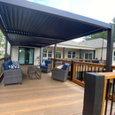 PURPLE LEAF Caesar Louvered Pergola Outdoor Adjustable Roof Modern Patio Aluminum Pergola for Deck Backyard Garden Hardtop Gazebo Bronze