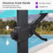 PURPLE LEAF Stepless Tilt Cantilever Umbrella Affordable Outdoor Patio Umbrella