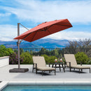 PURPLE LEAF Patio Cantilever Umbrella with Aluminum Offset Hanging for Pool Garden Deck