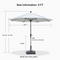 PURPLE LEAF Crank and Tilt Table Umbrella Outdoor Patio Market Umbrella with Visible Hand Crank System