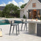PURPLE LEAF Counter Height Bar Stool Set of 2 Outdoor Stool Chair with Footrest Patio Bar Height Stools Rattan Barstools for Outdoor or Indoor