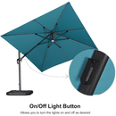 PURPLE LEAF LED Economical 10ft Patio Umbrellas Outdoor Umbrella with Lights - Purple Leaf Garden