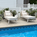 PURPLE LEAF Patio Chaise Lounge Chair  Aluminum Pool Lounge Chairs for Outdoor with 2 Cushions for Deck, Pool, Lawn, Garden, Courtyard, Porch
