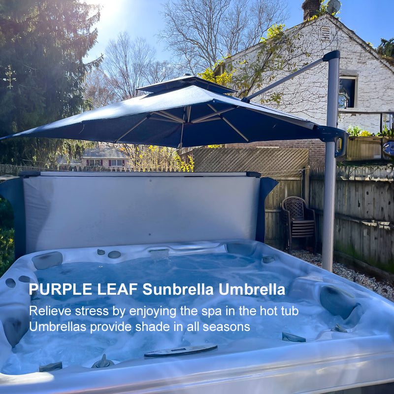 Clearance - PURPLE LEAF OPEN BOX Square Sunbrella Outdoor Umbrella