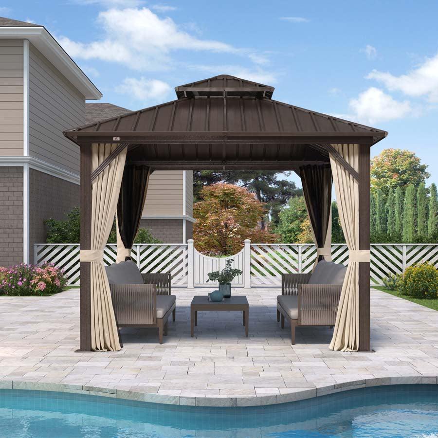 Hardtop Gazebo with Steel Roof | Weather-Resistant Outdoor Gazebo