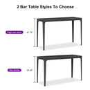 PURPLE LEAF Bar Height Table Retangular Patio Dining Coffee Kitchen Breakfast Bistro Outdoor Pub Bar Table for Garden Balcony