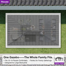 PURPLE LEAF Patio Gazebo for Pool Light Grey Hardtop Galvanized Steel Roof with String Lights-milky