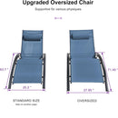 PURPLE LEAF Patio Chaise Lounge Set Outdoor Beach Pool Sunbathing Lawn Lounger Recliner Chair Outside Chairs with Side Table Included