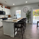 PURPLE LEAF Counter Stools, Bar Stools Set of 2 Rattan Bar Stools Wicker Bar Chairs Woven Aluminum Barstools with Back and Cushions