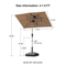 PURPLE LEAF Deluxe Aluminum Market Umbrella, Outdoor Table Umbrella for Patio, Porch