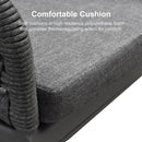 PURPLE LEAF Outdoor Dining Set Rattan Dining Chairs and Table for Garden Patio