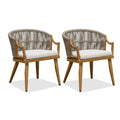 PURPLE LEAF Outdoor Dining Chairs Set of 2 Modern Furniture Chairs with Comfortable Cushions and Aluminum Frame for Outdoor, Indoor, or Kitchen