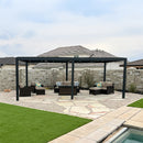 PURPLE LEAF Athena Louvered Pergola Outdoor Aluminum Pergola with Adjustable Roof for Deck Backyard Garden Hardtop Gazebo