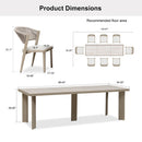 PURPLE LEAF 7 / 9 / 11 pcs Outdoor Dining Set Patio Dining Furniture for Lawn Backyard Deck Brown