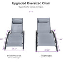 PURPLE LEAF Patio Chaise Lounge Set Outdoor Beach Pool Sunbathing Lawn Lounger Recliner Chair Outside Chairs with Side Table Included