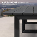 PURPLE LEAF Caesar Outdoor Dining Set Aluminum Luxury Patio Furniture Table and Chairs Set with Olifen Removable Thick Cushion and Pillow Patio Dining Sets for Garden Deck