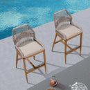 PURPLE LEAFOutdoor Bar Stool Set of 6，Wicker Chairs Bar Chairs with Cushion，All-Weather Patio Furniture kitchen stools