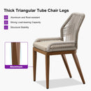 PURPLE LEAF 7/9/11 Pieces Dining Set Patio Metal Rectangular Table and Wicker Rattan Chairs