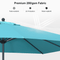 PURPLE LEAF Aluminum Outdoor Market Umbrella Patio Table Umbrella