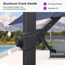 PURPLE LEAF Stepless Tilt Cantilever Umbrella Affordable Outdoor Patio Umbrella
