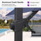 PURPLE LEAF Stepless Tilt Cantilever Umbrella Affordable Outdoor Patio Umbrella