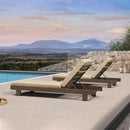 PURPLE LEAF Outdoor Daybed for Patio,  Poolside Chaise Lounge Bed with Cushion, Olefin Blend Fabric, Aluminum Frame Sunbed with Side Table for Deck and Backyard