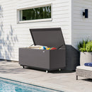 PURPLE LEAF Outdoor Deck Box Waterproof Storage Box Container with Lid Deck Organization for Patio Cushions Side Table Pool Accessories Garden Tools