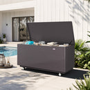 PURPLE LEAF Outdoor Deck Box Waterproof Storage Box Container with Lid Deck Organization for Patio Cushions Side Table Pool Accessories Garden Tools