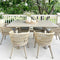 PURPLE LEAF 7/9/11 Pieces Outdoor Dining Set for Garden, Champagne Rattan Chairs and Dining Table