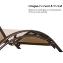 PURPLE LEAF Outdoor Chaise Lounge Chair  Patio Pool Lounger Bronze Aluminum Chairs with Side Table Adjustable Tanning Recliner for Outside Backyard Yard Deck Balcony Beach