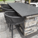 PURPLE LEAF Counter Stools, Bar Stools Set of 2 Rattan Bar Stools Wicker Bar Chairs Woven Aluminum Barstools with Back and Cushions