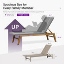 PURPLE LEAF Pool Oversized Lounge Chairs Rattan Aluminium Patio Chaise Lounge Outdoor Adjustable Recliner Finish Loungers Woven PE Sun Chairs for Poolside Deck Beach