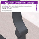 PURPLE LEAF Outdoor Chaise Lounge Chair Set of 2 Patio Pool Lounger Aluminum Chairs with Wooden Armrest Sunbathing Tanning Recliner for Outside Backyard White