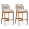 PURPLE LEAF Bar Stool Set of 2, Modern Counter Stool & Bar Stools with Cushions, Isand Bar Stools.