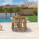 PURPLE LEAF Counter Stools, Bar Stools Set of 2 Rattan Bar Stools Wicker Bar Chairs Woven Aluminum Barstools with Back and Cushions