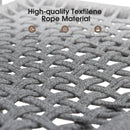 PURPLE LEAF Patio Counter Height Bar Stools Set of 2 Metal Bar Chairs with Back Wicker Woven Stools for Kitchen Island Pool Garden Outdoor Barstools