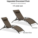 PURPLE LEAF Outdoor Chaise Lounge Chair  Patio Pool Lounger Bronze Aluminum Chairs with Side Table Adjustable Tanning Recliner for Outside Backyard Yard Deck Balcony Beach